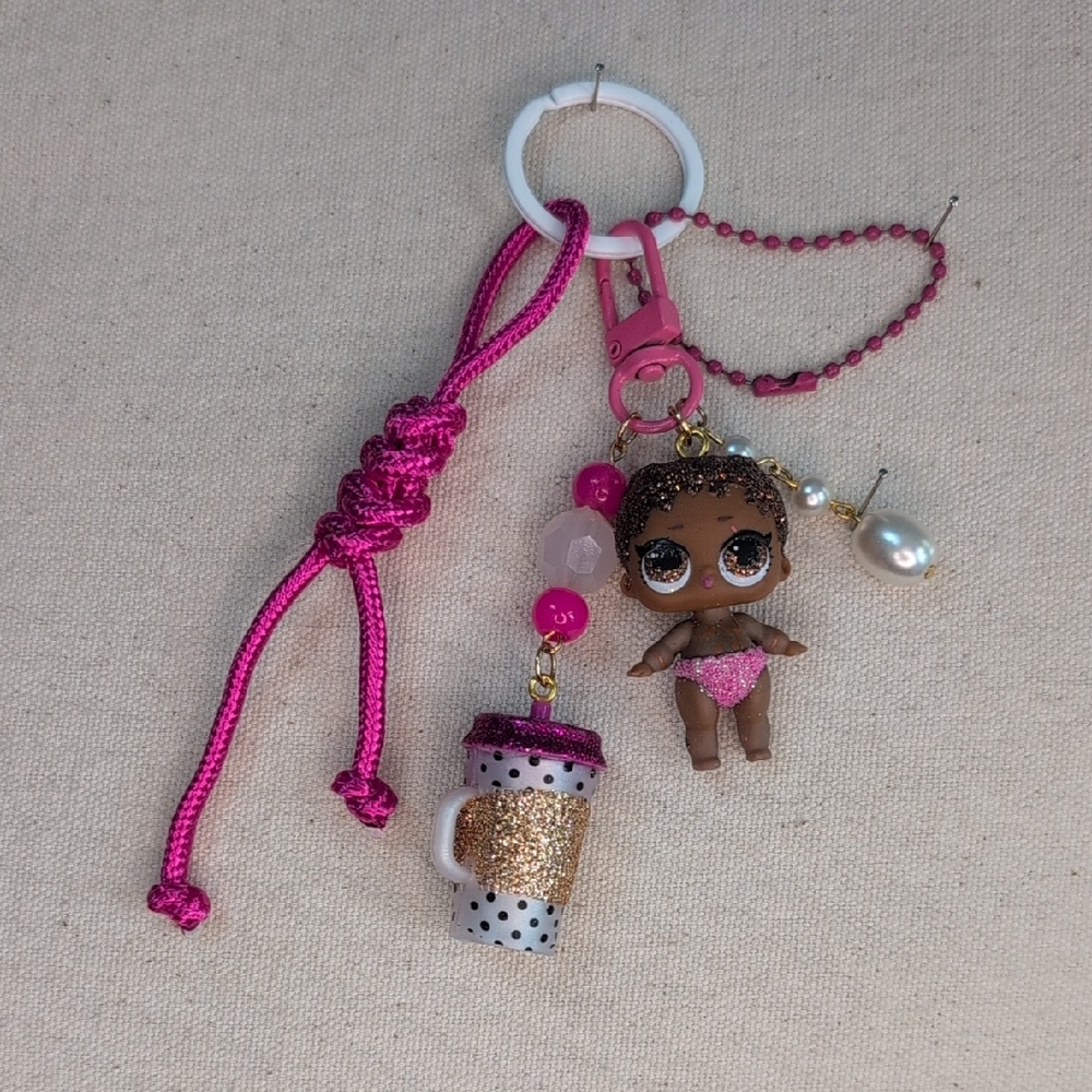 LoL Surprise Upcycled Agent Baby Handmade Bag Charm Keychain